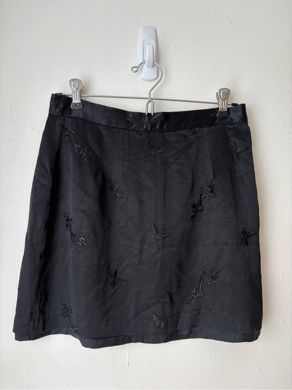 Black Embroidered Women's Skirt